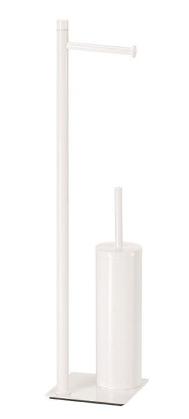 Gedy Trilly, стойка: бумагодержатель/металлический ерш, цвет белый матовый