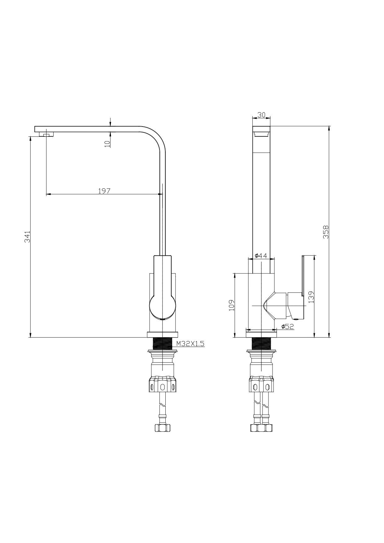 Смеситель для кухни WONZON & WOGHAND, Белый матовый (WW-AE4550-MW) Смеситель для кухни WONZON & WOGHAND, Белый матовый (WW-AE4550-MW)