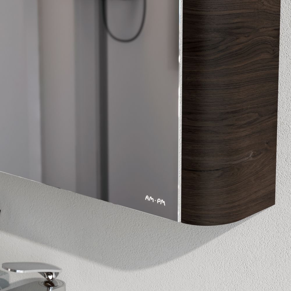 M30MCL0801TF Sensation, зеркало, зеркальный шкаф, левый, 80 см, с подсветкой, табачный дуб, текстур M30MCL0801TF Sensation, зеркало, зеркальный шкаф, левый, 80 см, с подсветкой, табачный дуб, текстур