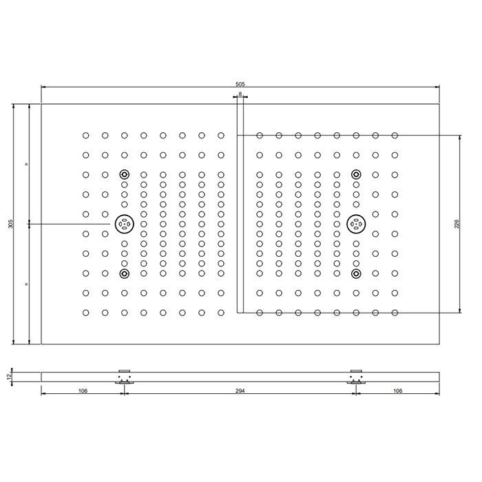 Gessi Afilo Накладная панель 300x500 для системы 57409/57411, цвет Black XL