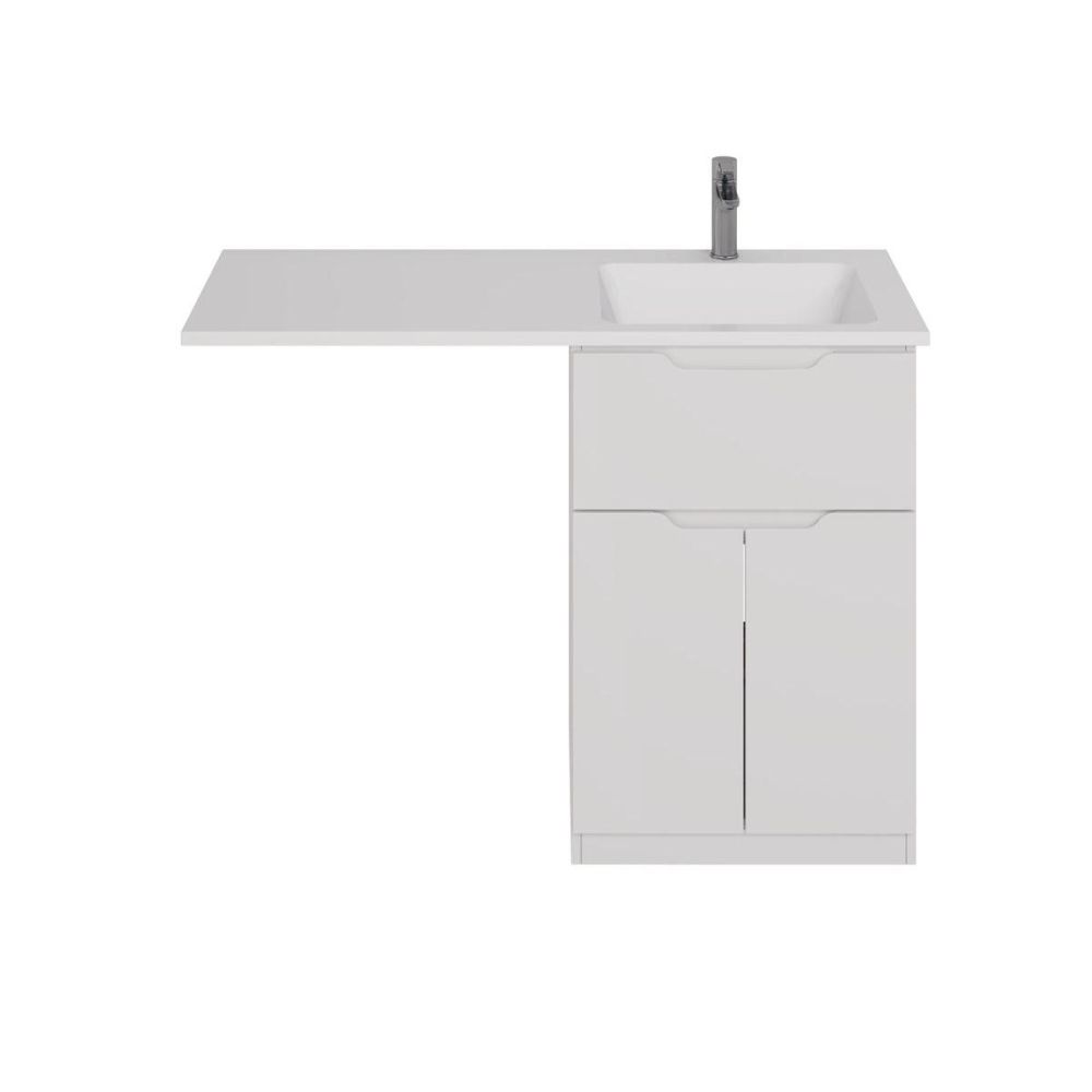 Тумба с раковиной напольная Dreja Vega 60 см, белый, артикул 99-0450-com