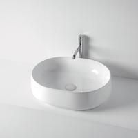 KERASAN F10 Раковина накладная 56х44 см, без отв под смеситель, цвет белый