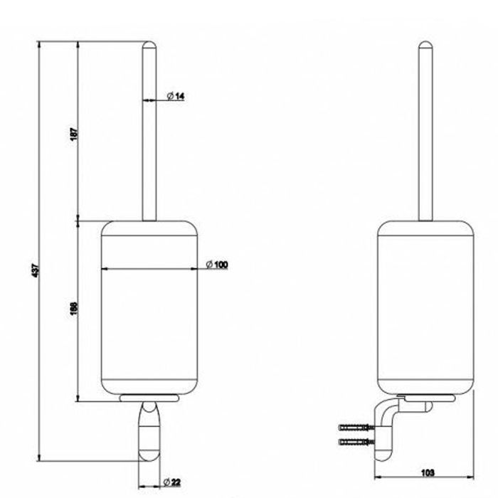 Gessi Goccia Ершик для унитаза подвесной, цвет: белый