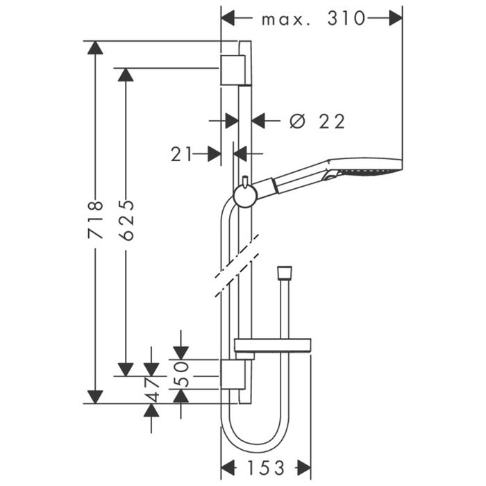 HG Raindance Select S Душевой набор: штанга 650mm, ручной душ 120, 3jet (Rain, RainAir, WhirlAir), EcoSmart, мыльница, шланг, цвет: хром HG Raindance Select S Душевой набор: штанга 650mm, ручной душ 120, 3jet (Rain, RainAir, WhirlAir), EcoSmart, мыльница, шланг, цвет: хром