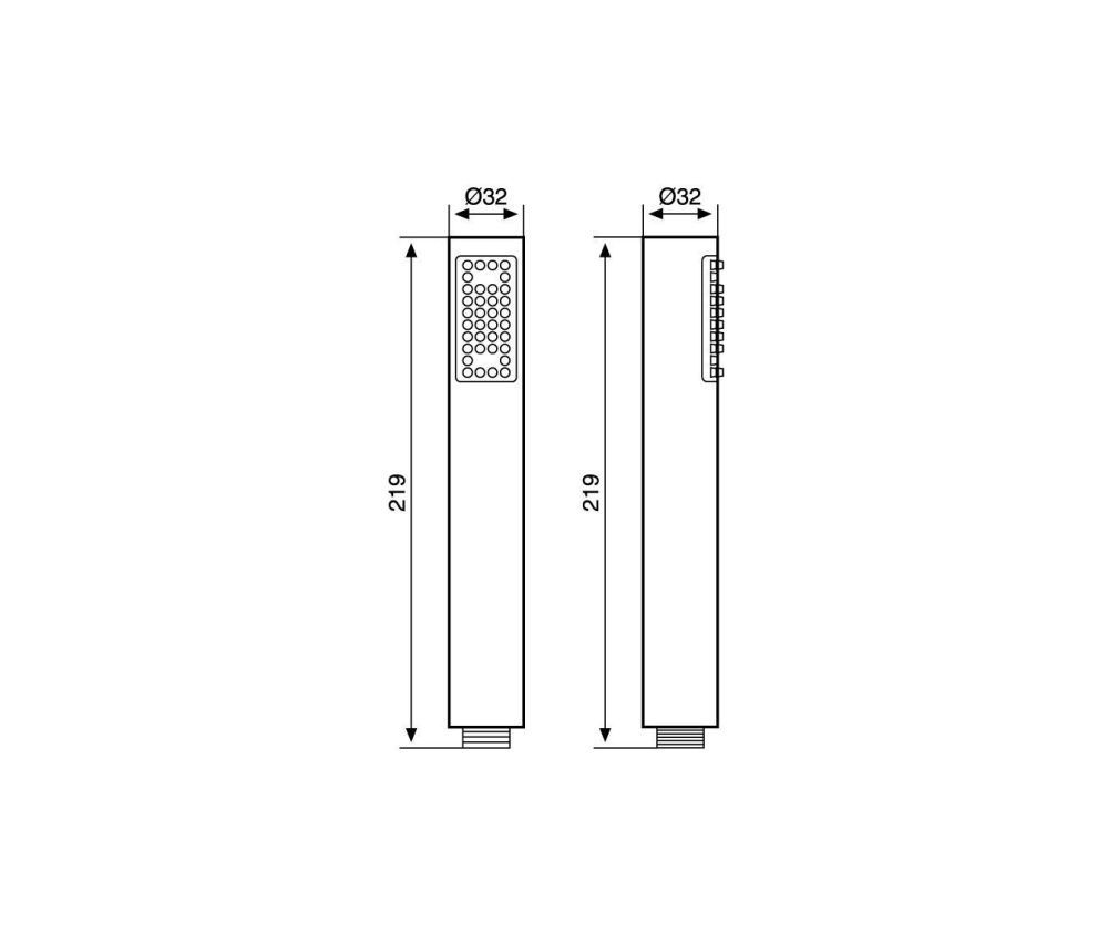 Emmevi, круглая однорежимная лейка ручного душа из ABS пластика (для набора 140), цвет хром, артикул C02551/CR