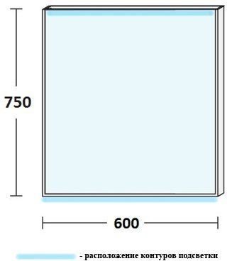 Зеркало De Aqua Алюминиум 6075 LED