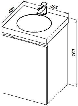Тумба под раковину De Aqua Ариетта 51 L белый Тумба под раковину De Aqua Ариетта 51 L белый