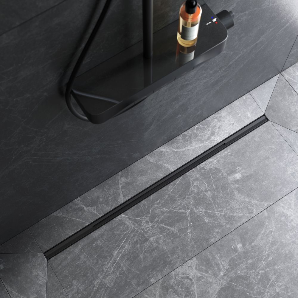 W01SC-S11-100-05BM MasterFlow Трап для душа линейный универс затвор Slim line 100см цвет черн мат W01SC-S11-100-05BM MasterFlow Трап для душа линейный универс затвор Slim line 100см цвет черн мат