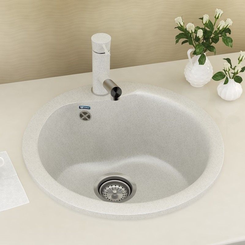 Смеситель для кухни Ulgran U-009-331, белый, артикул U-009-331