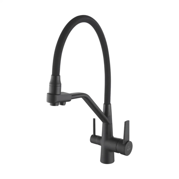 Смеситель для кухни Rose R558H, черный