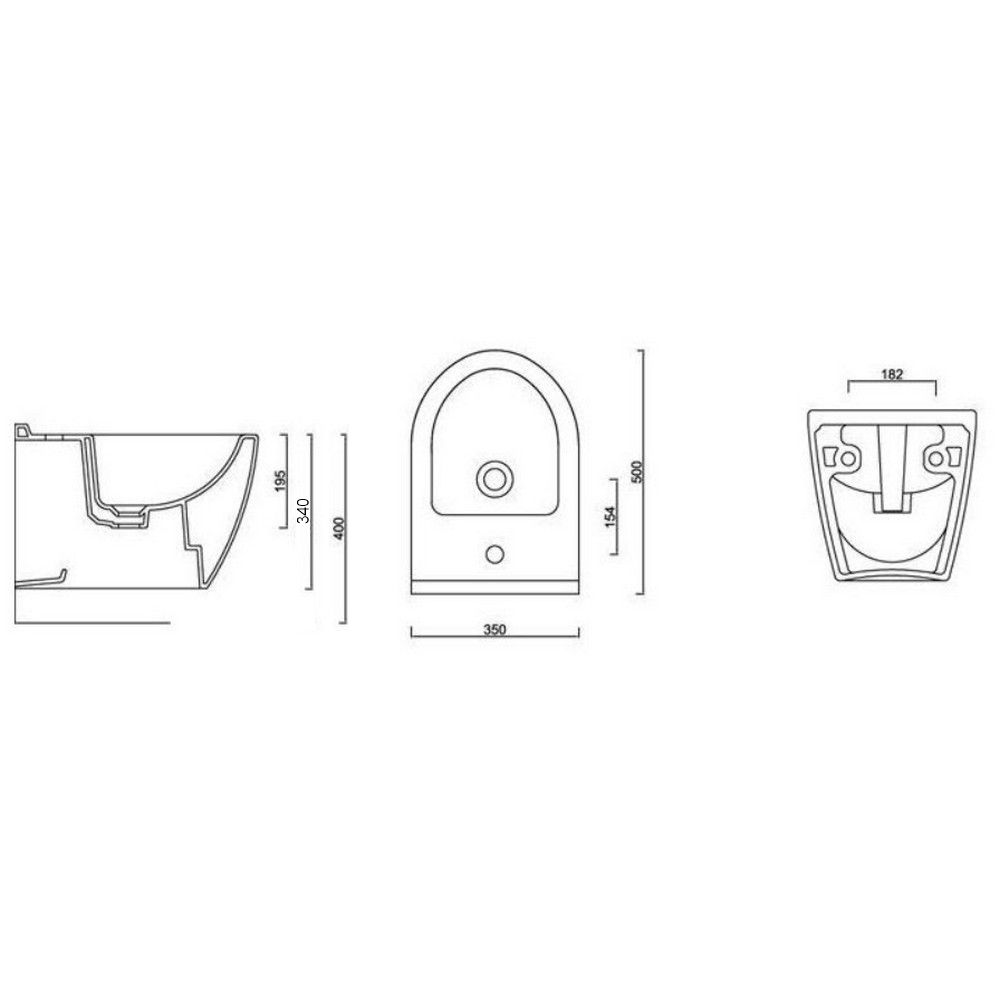 Биде подвесное GURAL Uno UN02BDE00