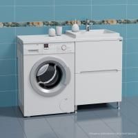 Тумба СаНта Лондон 59 2 ящ напольная, (ум. Юпитер 1200*500 литой мрамор)