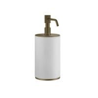 GESSI VENTI20 Дозатор для жидкого мыла настольный, цвет белый, фурнитура Antique Brass GESSI VENTI20 Дозатор для жидкого мыла настольный, цвет белый, фурнитура Antique Brass