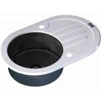 Кухонная мойка ZorG Glass GL-7851-OV-WHITE-GRAFIT Белый / Графит Кухонная мойка ZorG Glass GL-7851-OV-WHITE-GRAFIT Белый / Графит