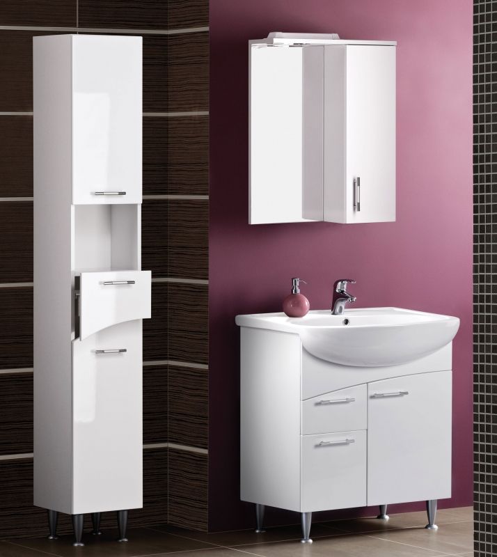 Шкаф пенал Cersanit Erica 30 с корзиной для белья R Белый F-SL-ERN-Ko-P, артикул F-SL-ERN-Ko-P