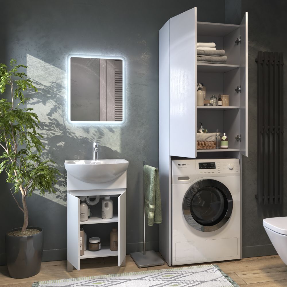 Тумба под раковину напольная VIGO Wing tn.WIN.BAL.50.2D белый, 50 см, артикул tn.WIN.BAL.50.2D белый