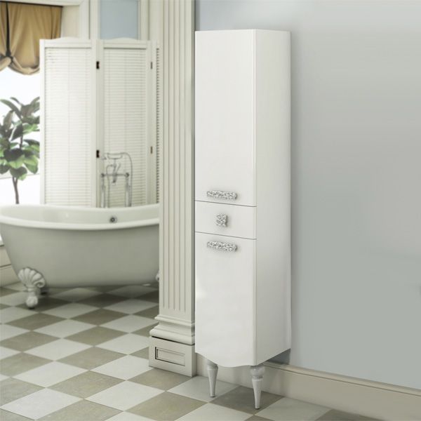 Шкаф пенал Comforty Монако 40 R 3129168 Белый глянец, артикул 3129168