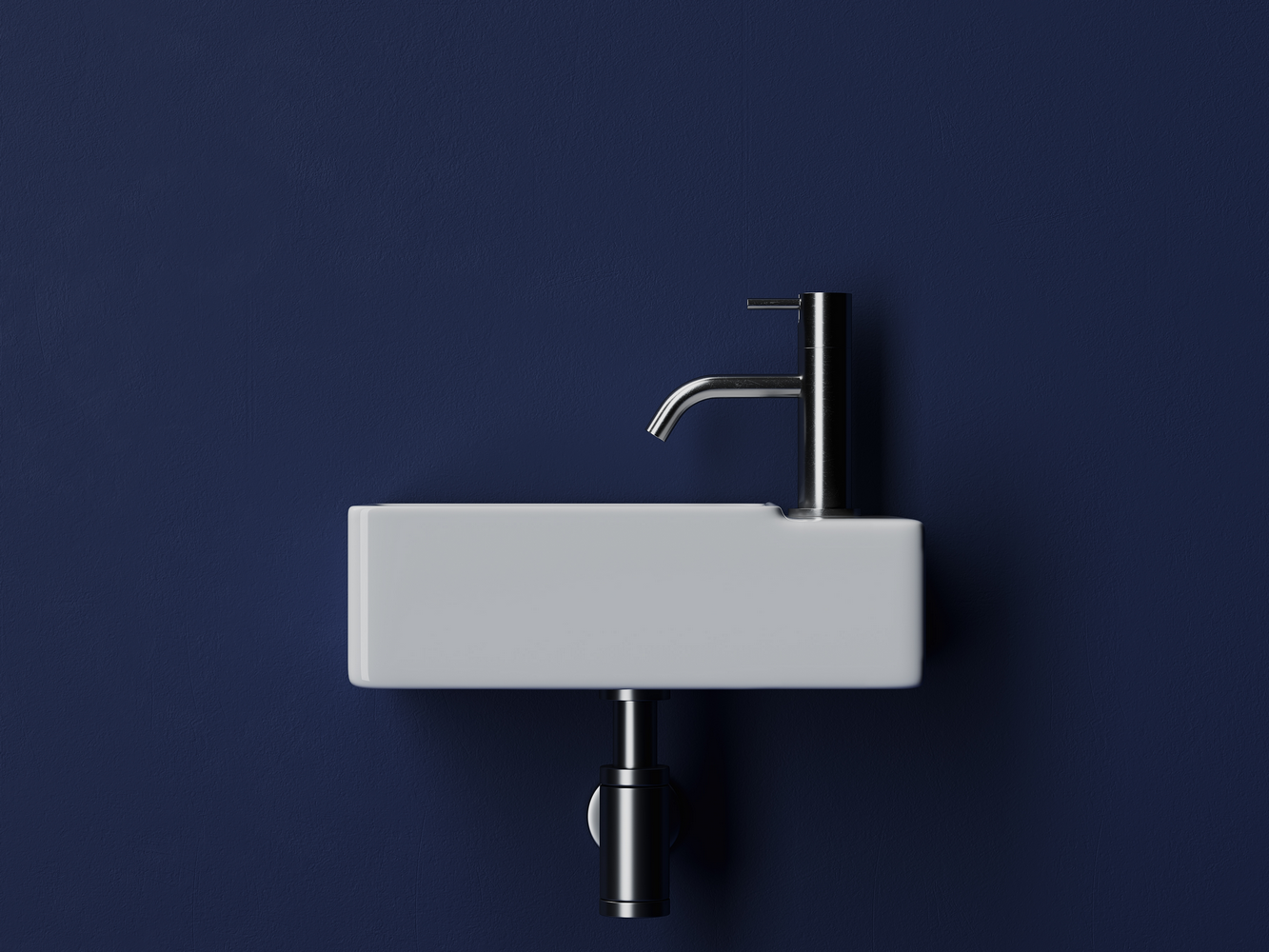 Умывальник подвесной прямоугольный (чаша слева, отверстие под смеситель справа) Элемент (Element) 395x220x125мм, артикул CN5045