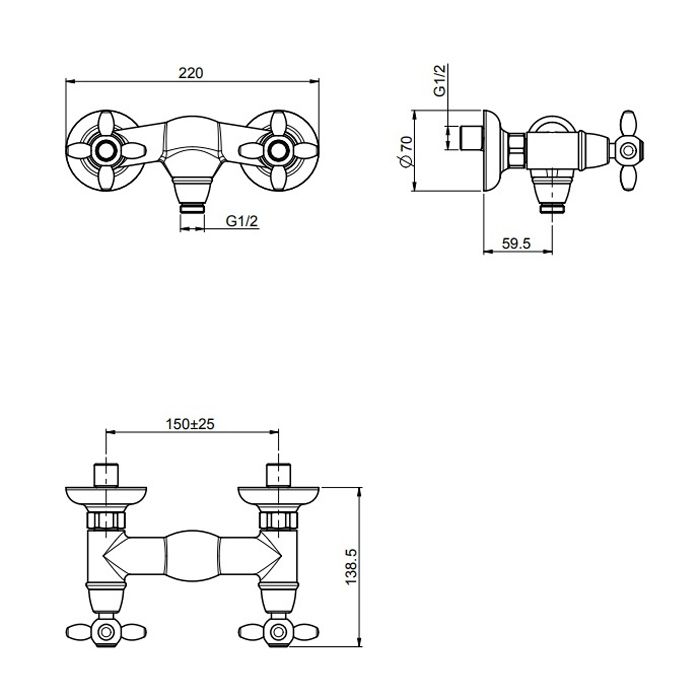 FIMA|Carlo Frattini Olivia Смеситель для душа внешнего монтажа, цвет хром, артикул F5005/1CR