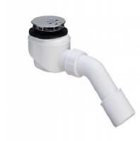 Сифон, Viega, Domoplex, назначение-для душевых поддонов, ширина, мм-80, глубина, мм-225, высота, мм-80, тип-со съемным устройством для защиты от неприятного запаха, с отводом 45°, размер ввод/отвод-40/50, материал-пластик, цвет-хром