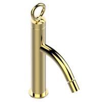 THG COLLECTION &quot;O&quot; Смеситель для биде на 1 отверстие, однорычажный, в комплекте с донным клапаном, цвет Soft matt gold