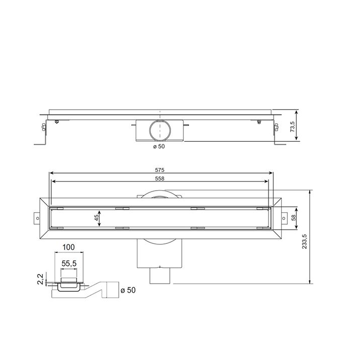 Plumberia Selection Трап душевой PS IN-TILE 6x60 2устор. накладка из нерж.стали, комбинир.затвор с горизонт. Выпуском Ду 50мм,40л/мин, браш.нерж.сталь Plumberia Selection Трап душевой PS IN-TILE 6x60 2устор. накладка из нерж.стали, комбинир.затвор с горизонт. Выпуском Ду 50мм,40л/мин, браш.нерж.сталь