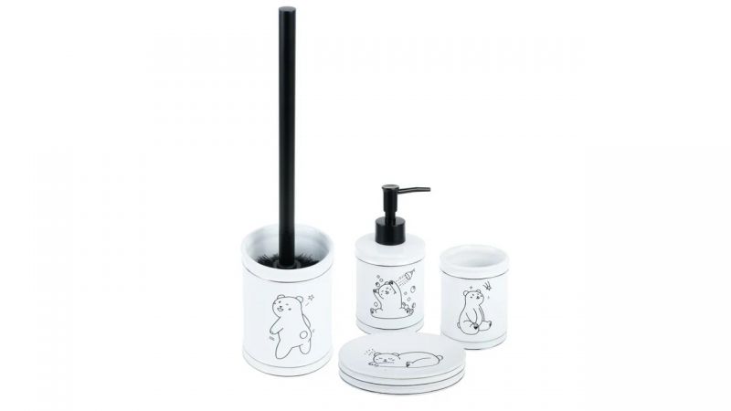 Мыльница Fixsen Teddy FX-600-4 Белая Черная