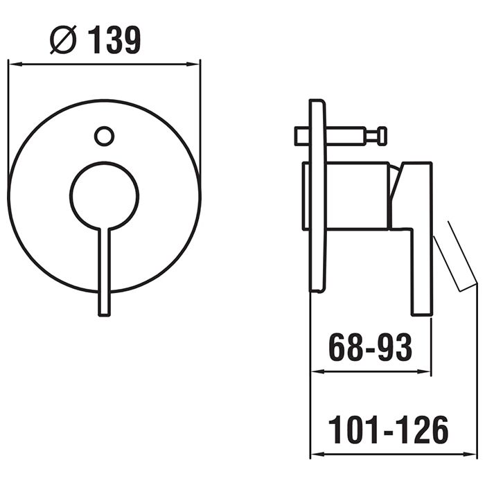 Смеситель для душа, Laufen, Kartell by Laufen, тип открывания воды-однорычажный, тип регулирования воды-керамический картридж, монтаж-настенный встраиваемый, отверстия для монтажа-1, внутренняя часть-необходимо заказать, с переключателем потока, цвет-PVD , артикул 3.2133.6.090.000.1