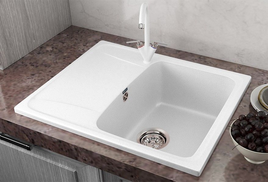 Кухонная мойка Ulgran U-201-341, ультра-белый, артикул U-201-341