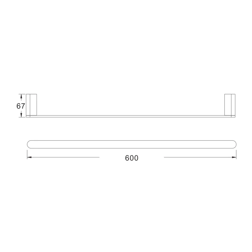 Полотенцедержатель Rose RG1717, хром