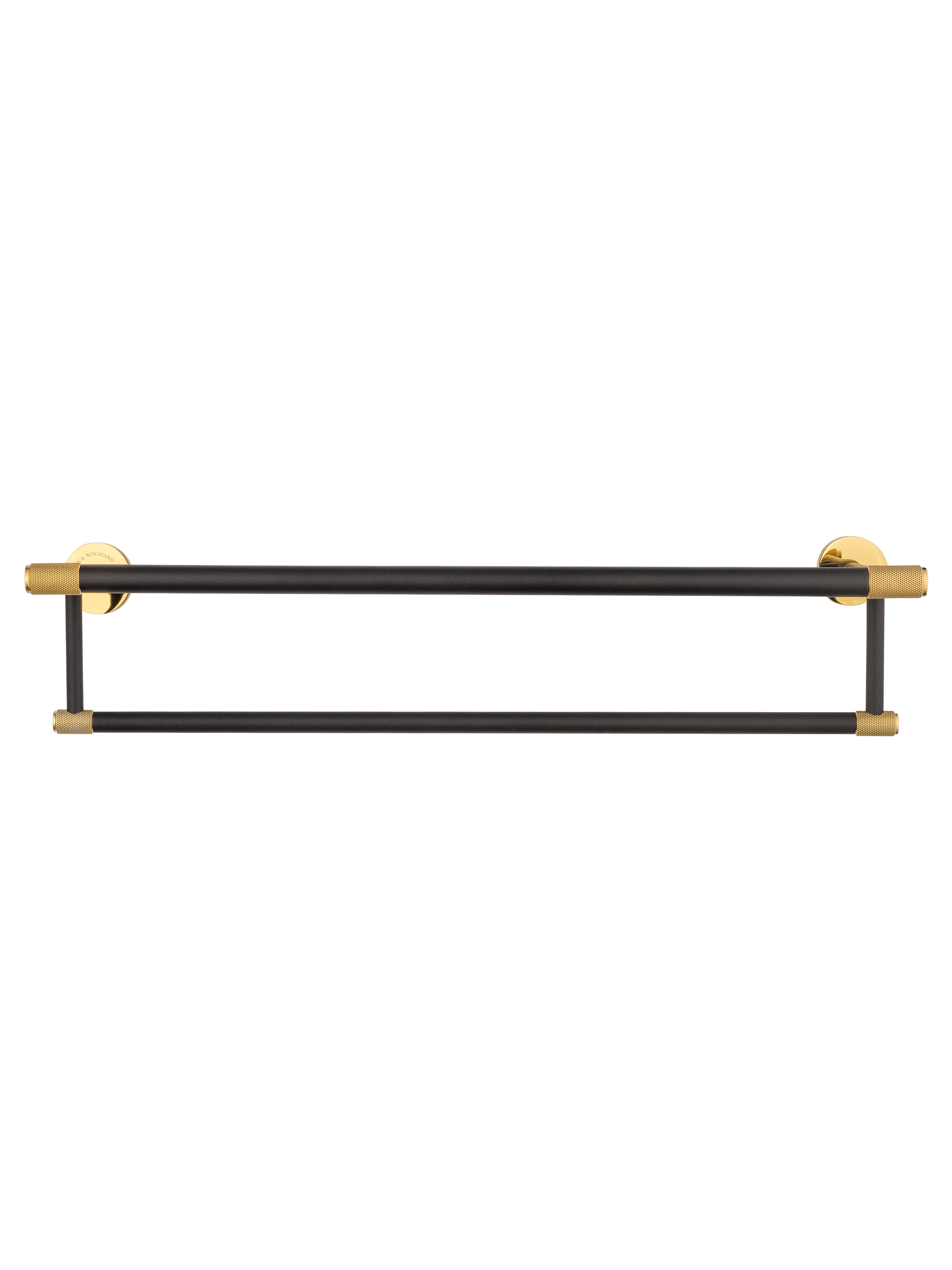 Полотенцедержатель с полкой WONZON & WOGHAND MAJESTIC, Черный/Золото (WW-9281)
