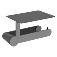 Gessi Cono Держатель т/б настенный с крышкой , цвет: Black Metal Brushed PVD