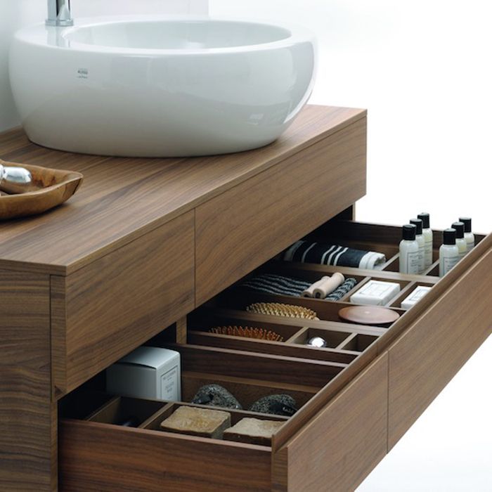 Laufen Alessi One Тумба под раковину 818971, 1200х500х330мм, с 4 выдвиж. ящиками, DX, цвет: орех, артикул 4.2412.2.097.630.1