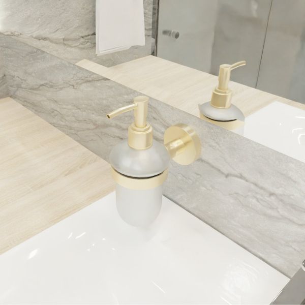 Дозатор жидкого мыла FIXSEN COMFORT    GOLD FX-87012, матовое золото