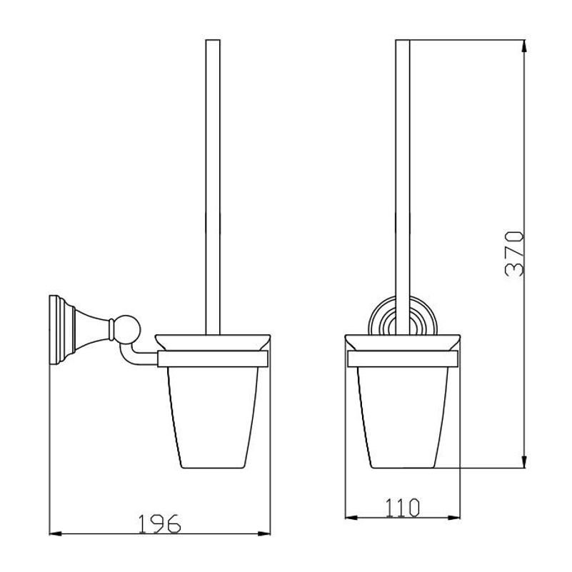 Ершик для унитаза Rav Slezak MORAVA MKA0500SM, бронза, артикул MKA0500SM