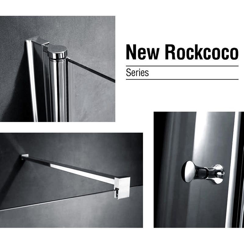 Душевая дверь в нишу Gemy New Rockcoco 120х190 латунный кронштейн профиль Хром стекло прозрачное Душевая дверь в нишу Gemy New Rockcoco 120х190 латунный кронштейн профиль Хром стекло прозрачное