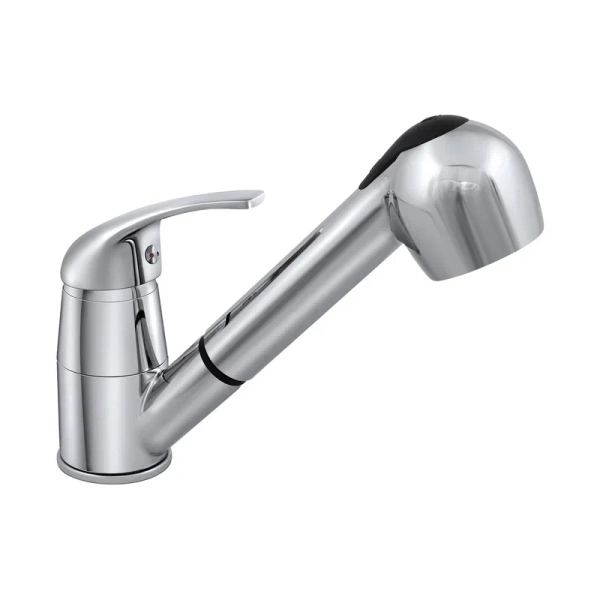 Смеситель для кухни с выдвижным изливом и режимом "душ" Славен СЛ-ОД-В23, хром