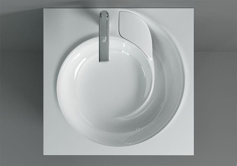 Раковина над стиральной машиной Киото 60*60 с кронштейнами Раковина над стиральной машиной Киото 60*60 с кронштейнами
