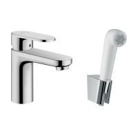 Смеситель для раковины, Hansgrohe, Vernis Blend, тип открывания воды-однорычажный, тип регулирования воды-керамический картридж, отверстия для монтажа-2, высота, мм-143, вынос излива, мм-108, тип излива-неподвижный, гигиенический душ-бидетте, держатель дл Смеситель для раковины, Hansgrohe, Vernis Blend, тип открывания воды-однорычажный, тип регулирования воды-керамический картридж, отверстия для монтажа-2, высота, мм-143, вынос излива, мм-108, тип излива-неподвижный, гигиенический душ-бидетте, держатель дл