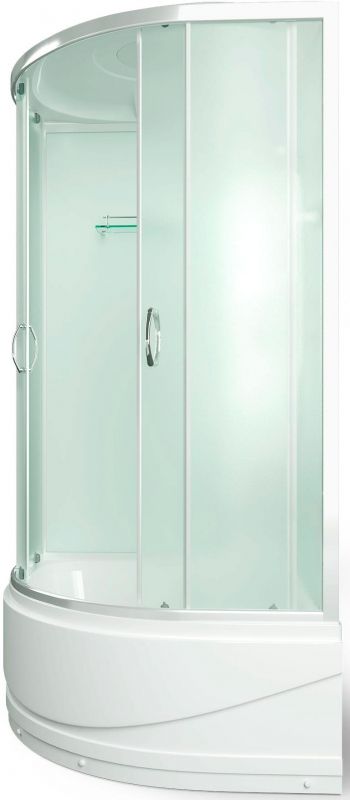 Душевая кабина Erlit Comfort ER3510TP 100x100 задняя стенка Белая стекло матовое Душевая кабина Erlit Comfort ER3510TP 100x100 задняя стенка Белая стекло матовое