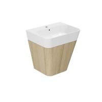 AZZURRA BUILD  раковина подвесная/накладная  65х50х16 см с 1 отв. под смеситель , цвет белый