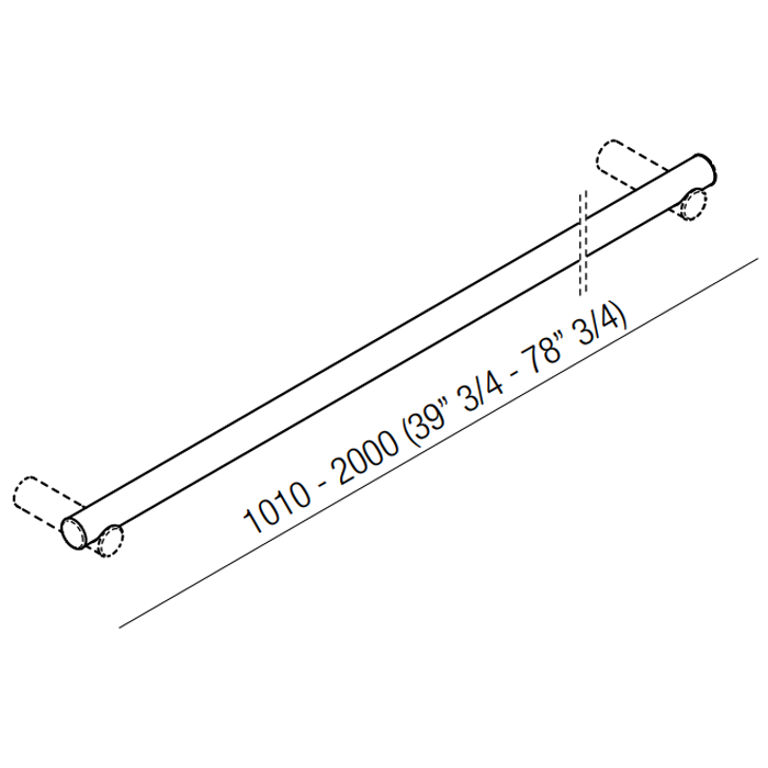 Agape Dot line Поручень, длина от 1010 до 2000мм, цвет: натуральный дуб Agape Dot line Поручень, длина от 1010 до 2000мм, цвет: натуральный дуб