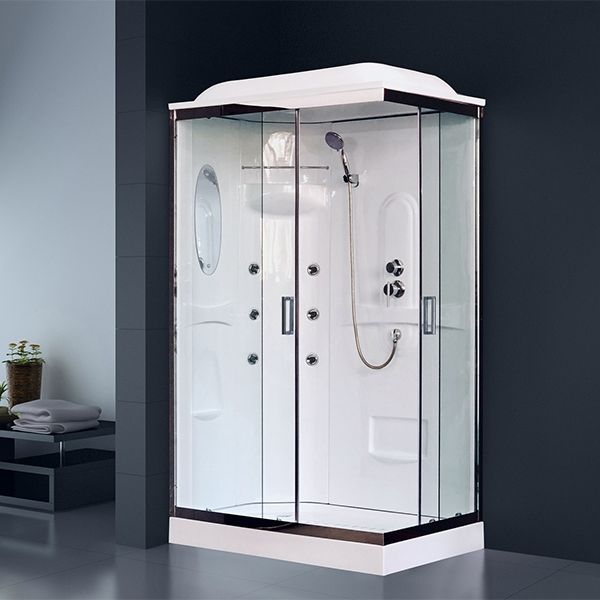 Душевая кабина Royal Bath HP 120х80 RB8120HP2-T-CH-L с гидромассажем стекло прозрачное задняя стенка Белая Душевая кабина Royal Bath HP 120х80 RB8120HP2-T-CH-L с гидромассажем стекло прозрачное задняя стенка Белая