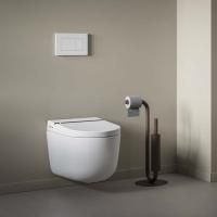 Унитаз-биде, Artceram, Hype, безободковый (с открытым смывным краем), тип установки-подвесной, ширина, мм-380, глубина, мм-590, высота, мм-340, форма чаши-овальная, выпуск-горизонтальный, материал-керамика, сиденье с плавным опусканием-в комплекте, функци