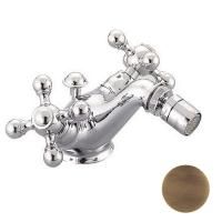 CISAL Arcana Ceramic Смеситель двухвентильный для биде на 1 отверстие с донным клапаном, цвет бронза