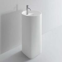 MILLDUE  Раковина  AZUMA 88 напольная из CRISTALPLANT ,D 44,6 см  H 88 см,слив в пол, 1 отв для смесителя, цвет белый матовый MILLDUE  Раковина  AZUMA 88 напольная из CRISTALPLANT ,D 44,6 см  H 88 см,слив в пол, 1 отв для смесителя, цвет белый матовый