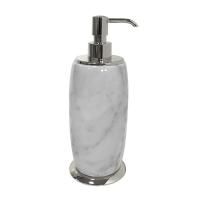 3SC Elegance MARMO Дозатор для жидкого мыла, настольный, цвет: мрамор bianco carrara/хром 3SC Elegance MARMO Дозатор для жидкого мыла, настольный, цвет: мрамор bianco carrara/хром