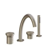 GESSI Origini Смеситель для ванны на 4 отв, с ручной лейкой цвет: Finox Brushed Nickel