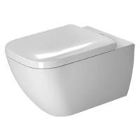 Унитаз, Duravit, Happy D.2, безободковый (с открытым смывным краем), тип установки-подвесной, ширина, мм-365, глубина, мм-540, высота, мм-335, форма чаши-прямоугольная, выпуск-горизонтальный, без декора, материал-керамика, сиденье-в комплект не входит (пр