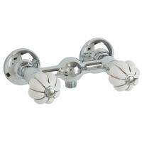 OLIVIA Смеситель для душа внешний, выход М1/2", бел. с декором платина/хром